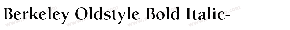 Berkeley Oldstyle Bold Italic字体转换